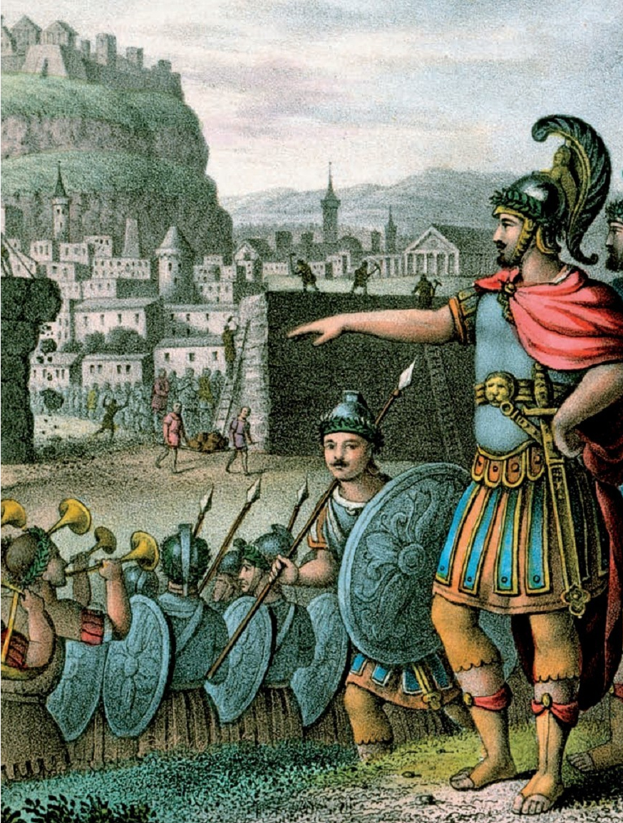 Sparta wins at Aegospotami historical illustration