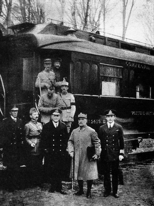 Armistice of 1918 historical illustration