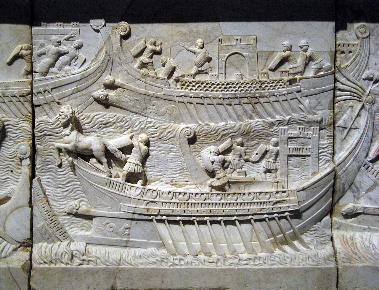 Battle of Actium historical illustration