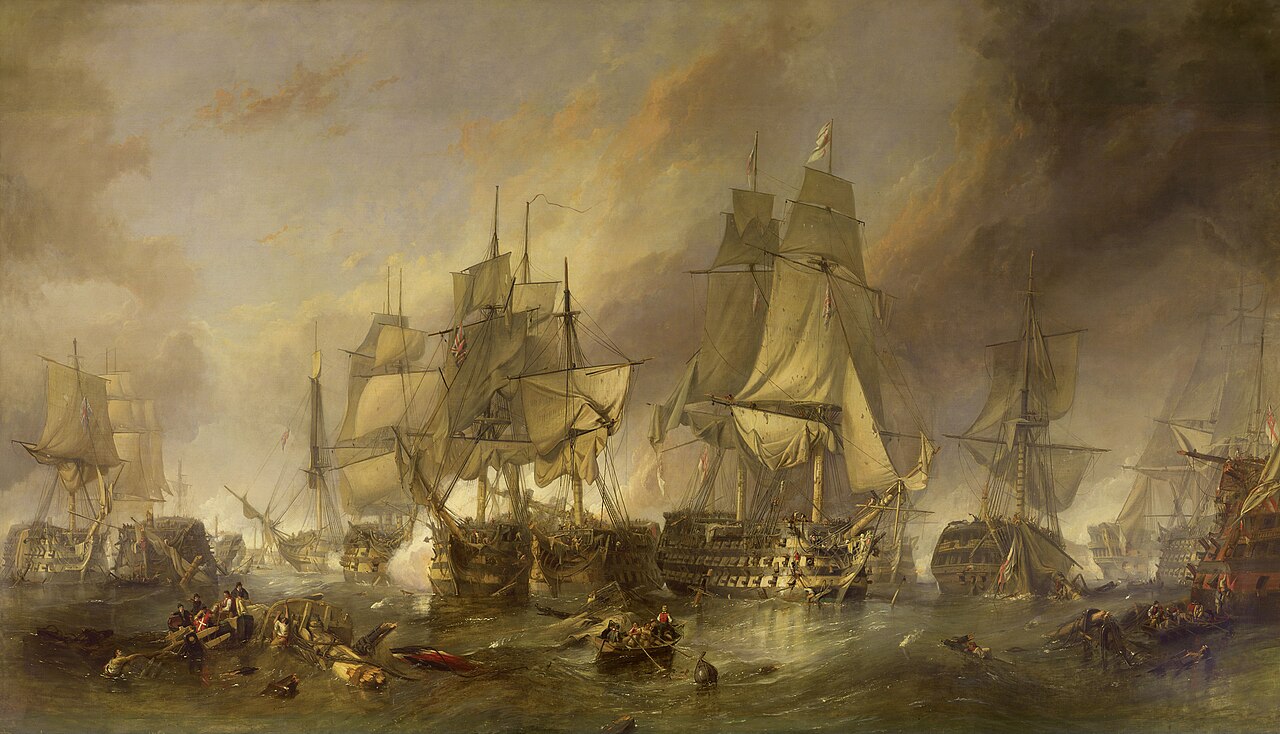 Battle of Trafalgar historical illustration