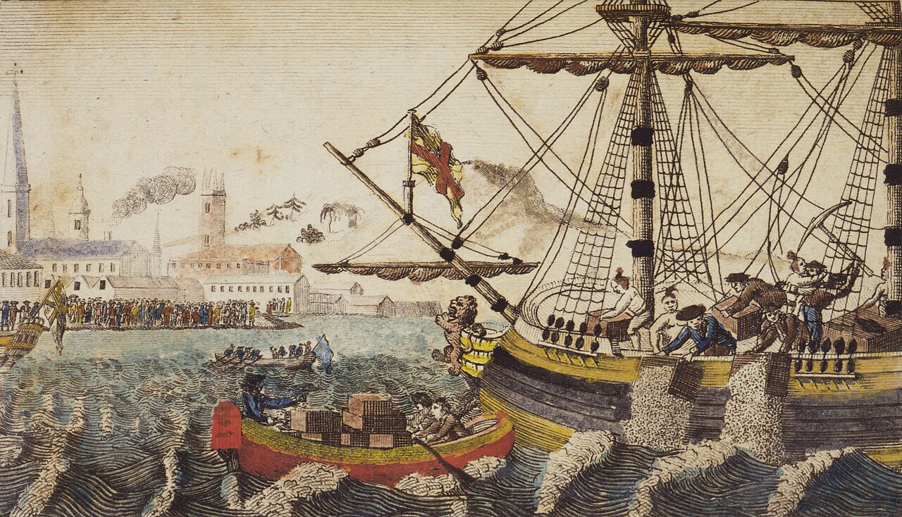 Boston Tea Party historical illustration
