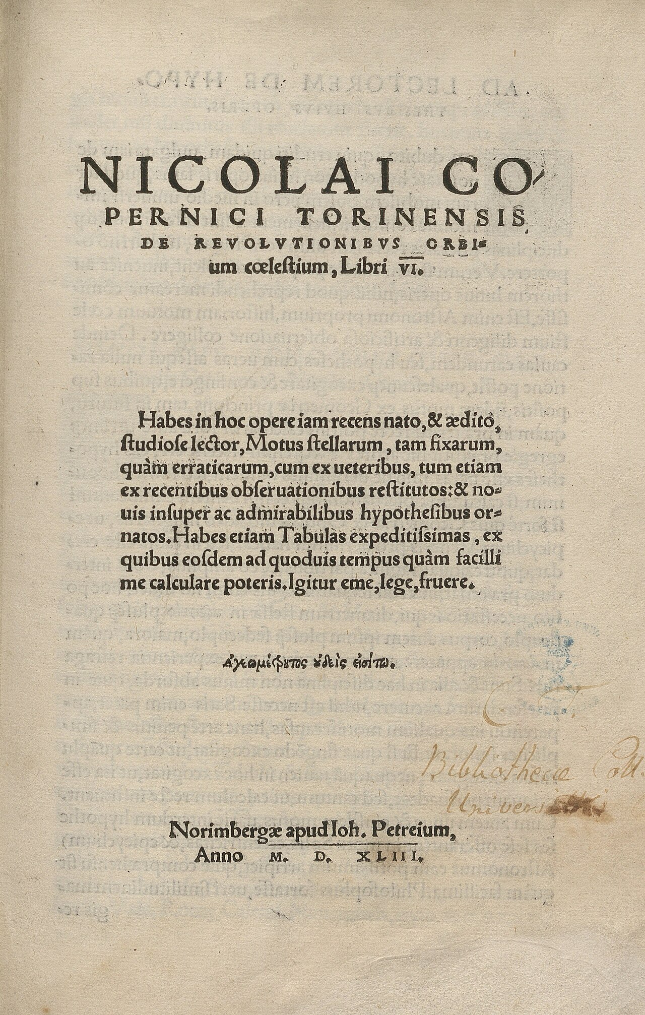 Copernicus publishes his heliocentric book historical illustration