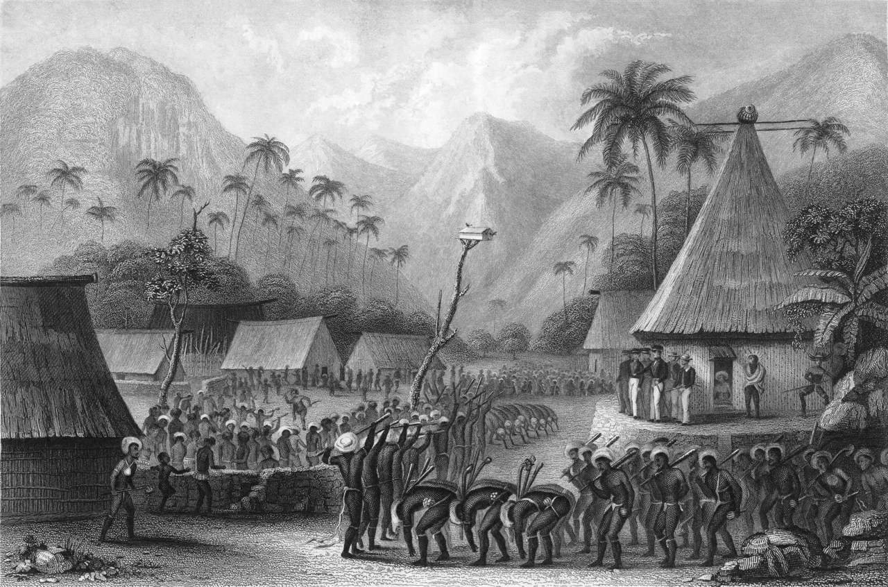 Fiji gains independence historical illustration