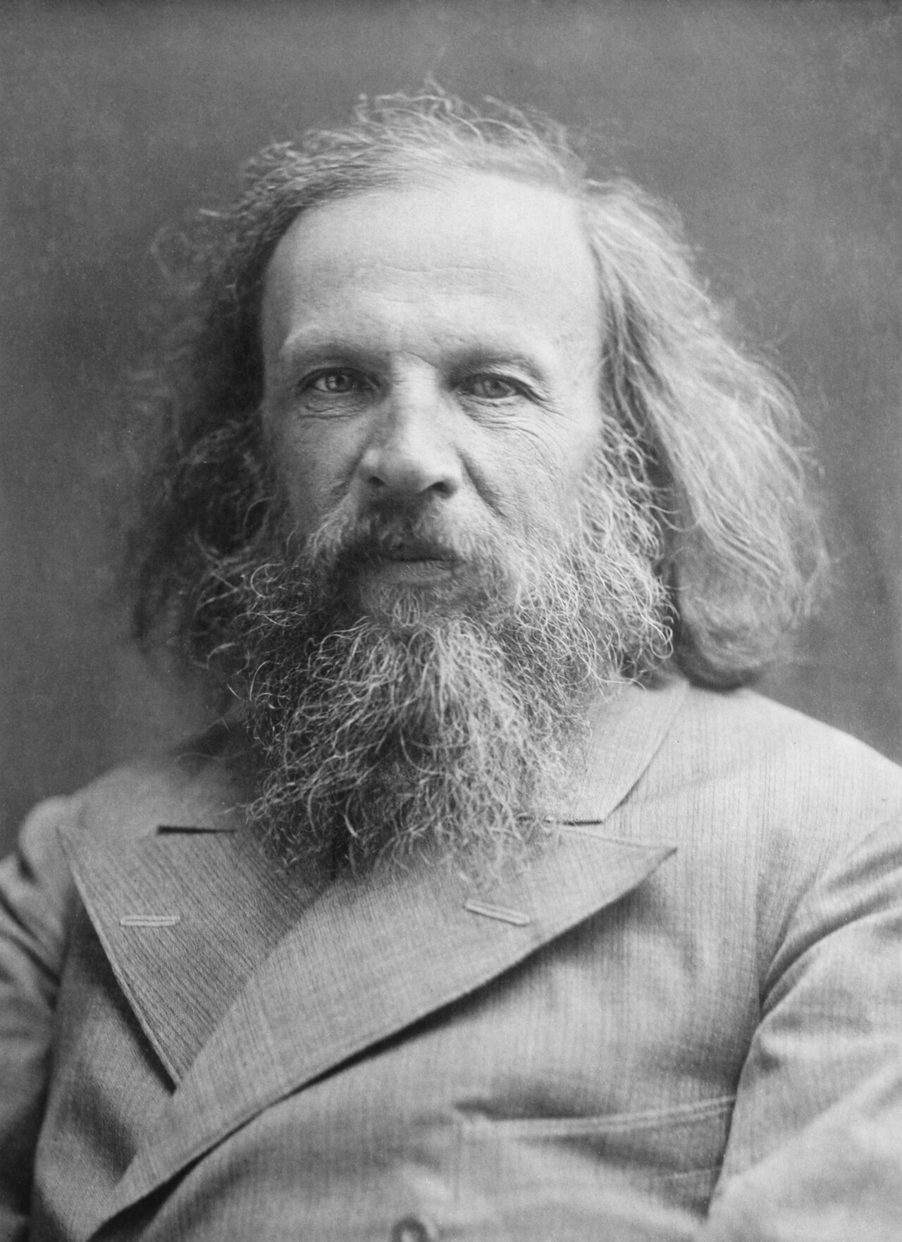 Mendeleev presents his periodic table historical illustration