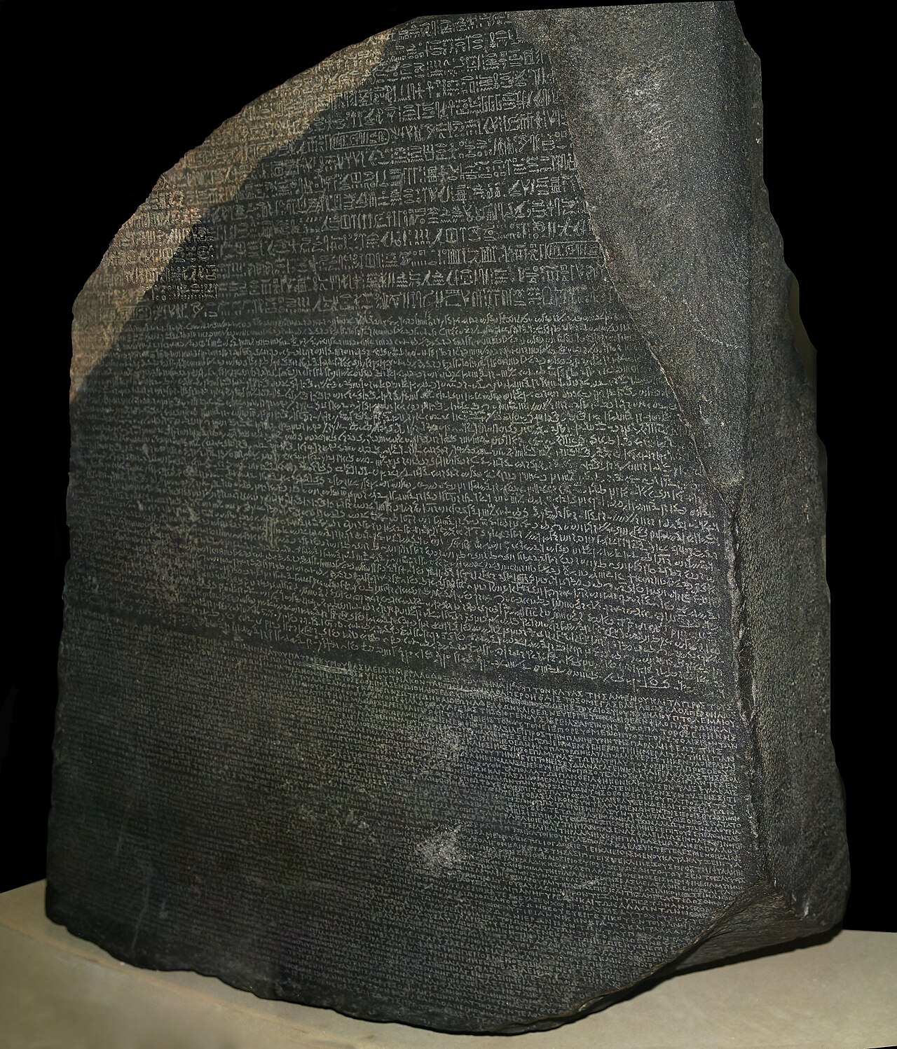 Rosetta Stone is discovered historical illustration