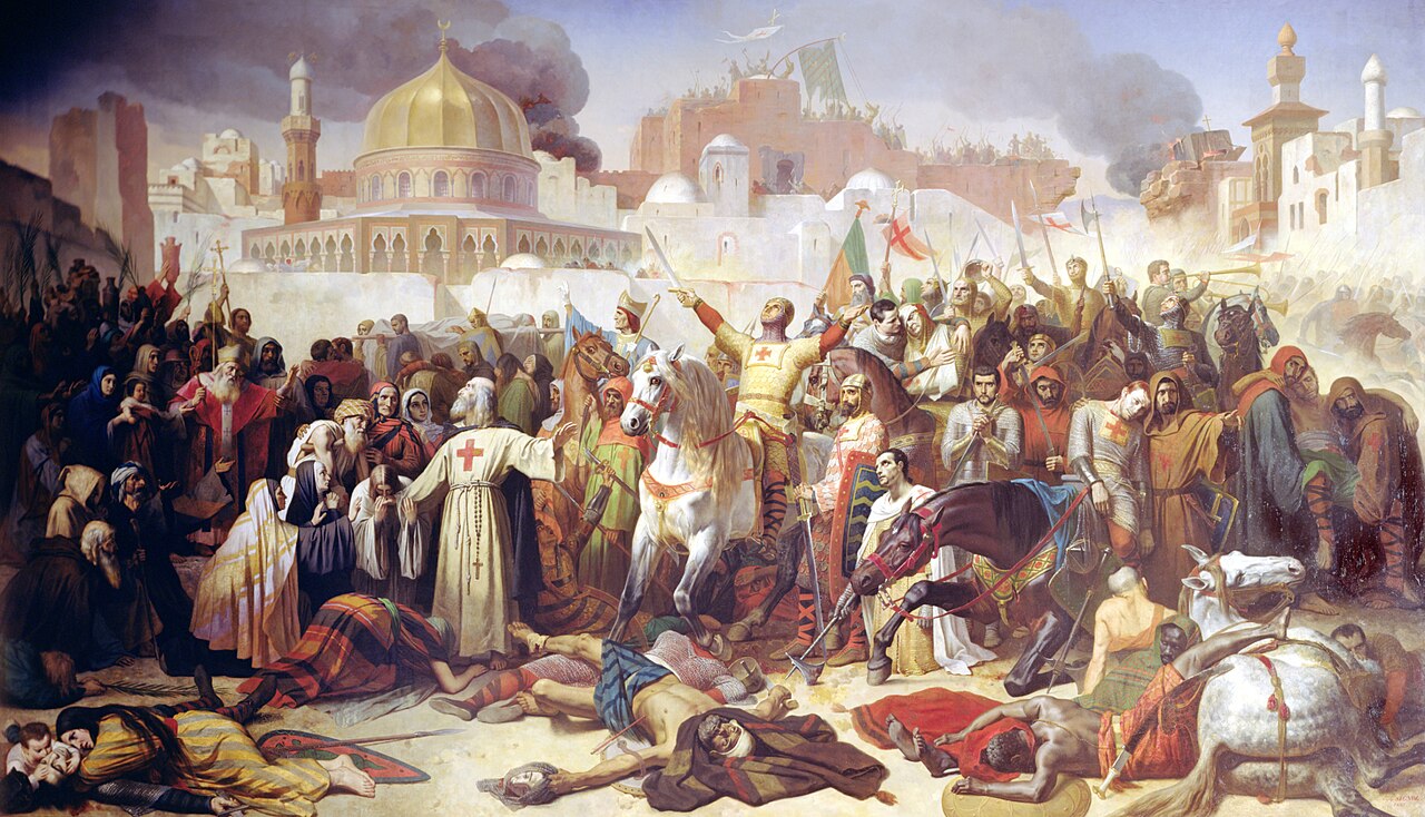 Crusaders Capture Jerusalem historical illustration