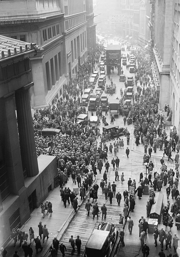 Wall Street Crash historical illustration